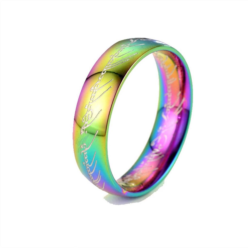 Кольцо со специальной буквой из титановой стали, периметр кольца из нержавеющей стали