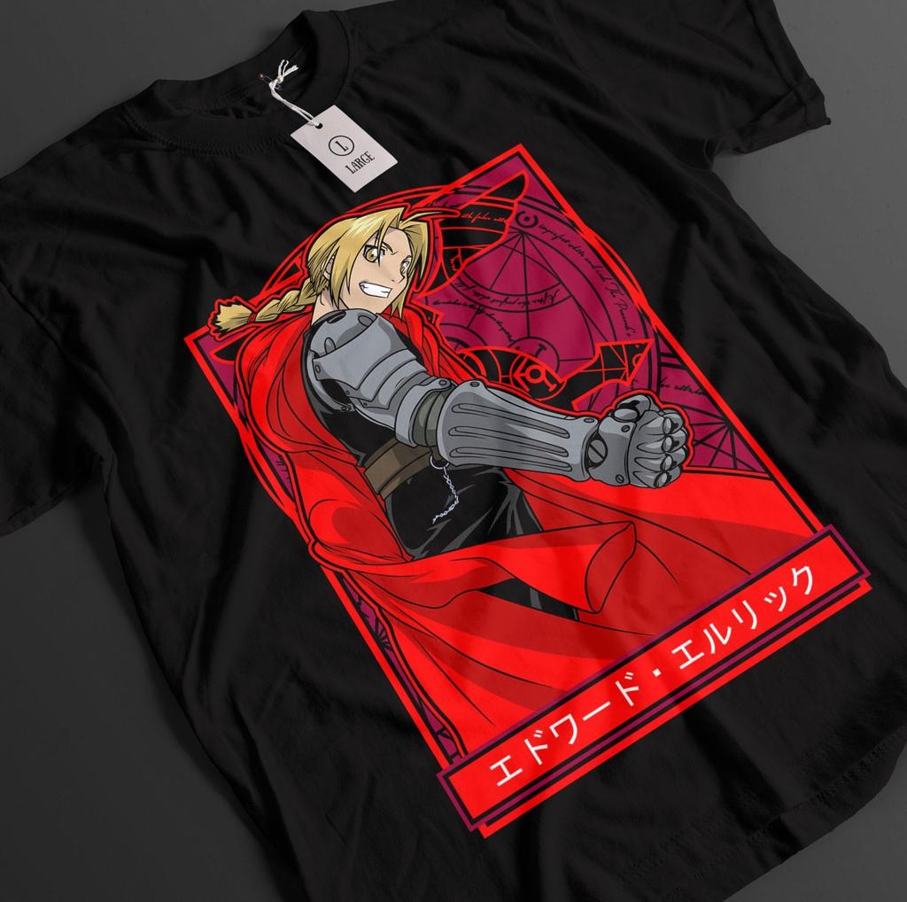 Футболка Fullmetal Alchemist Мужская Женская Футболки Топ Эдвард Элрик Футболка Альфонс Футболка Мужская Женская Футболки Топ Эд Аль Топ Рой Футболка
