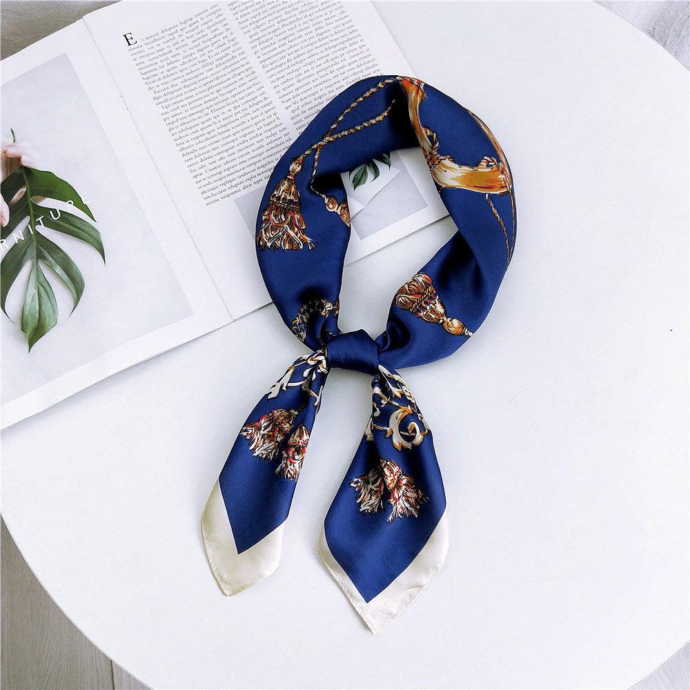 Модный декоративный шарф, повязка для волос, резинка для волос 70, маленький квадратный шарф, шелковый шарф, женский весенне-осенний универсальный маленький шарф, профессиональный шарф