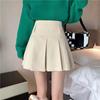 Corduroy Skirt Spring and Autumn High Waist Slimming Design Pleated Skirt  A Word Short dress Women