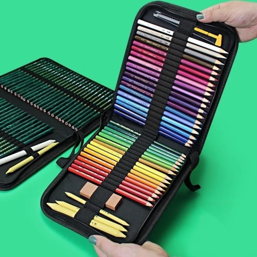 Складной пенал большой вместимости на 36/48/72/120 отверстий, пенал-шторка для ручек, детский подарок