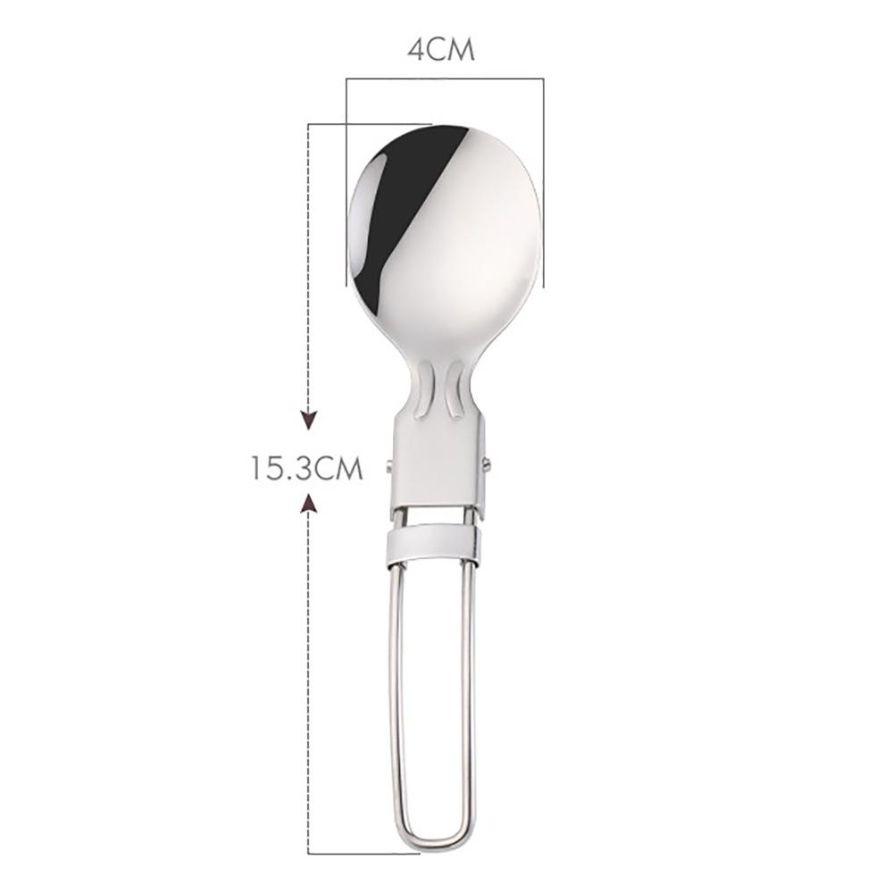 3Pcs 304 Stainless Steel Folding Spork Ergonomic Handle Flatware Kitchen Silverware Picnic