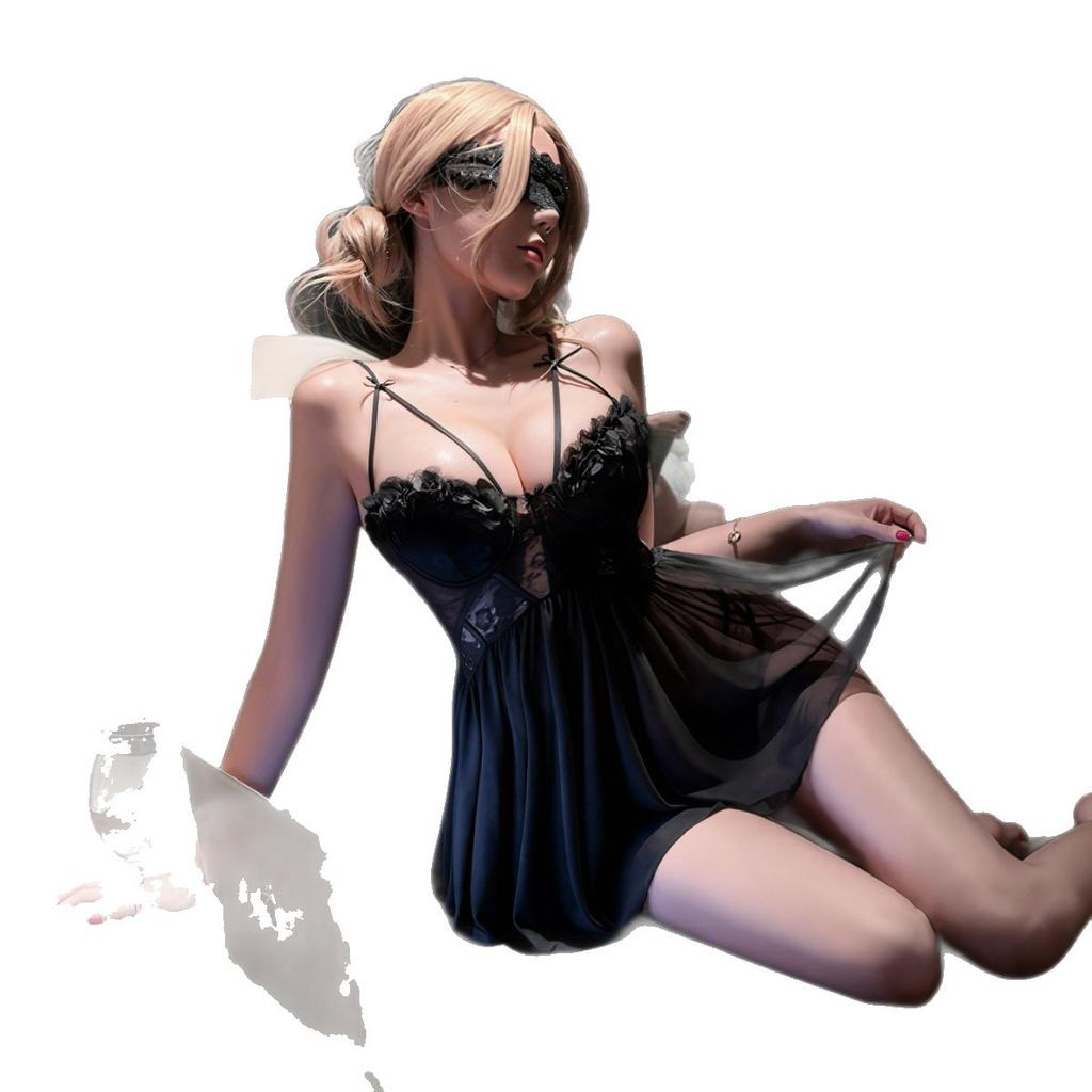 New original erotic underwear suspender nightgown lace sexy home nightgown free flirting pajamas