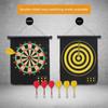 Double-Sided Magnetic Dart Board Set with Safe Needle-Free Darts - Fat Pig Design