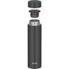[Integrated drain and gasket, dishwasher safe] Thermos Water Bottle, Vacuum Insulated Mobile Mug, 600ml, Smoke Black, Easy to wash every corner, All p