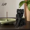 Anatomical Hand Bone Art 3D Printed Melting Skeleton Statue Matte Black Gothic Skull Holding Unique with Thorns Design Chin Figurine Dark