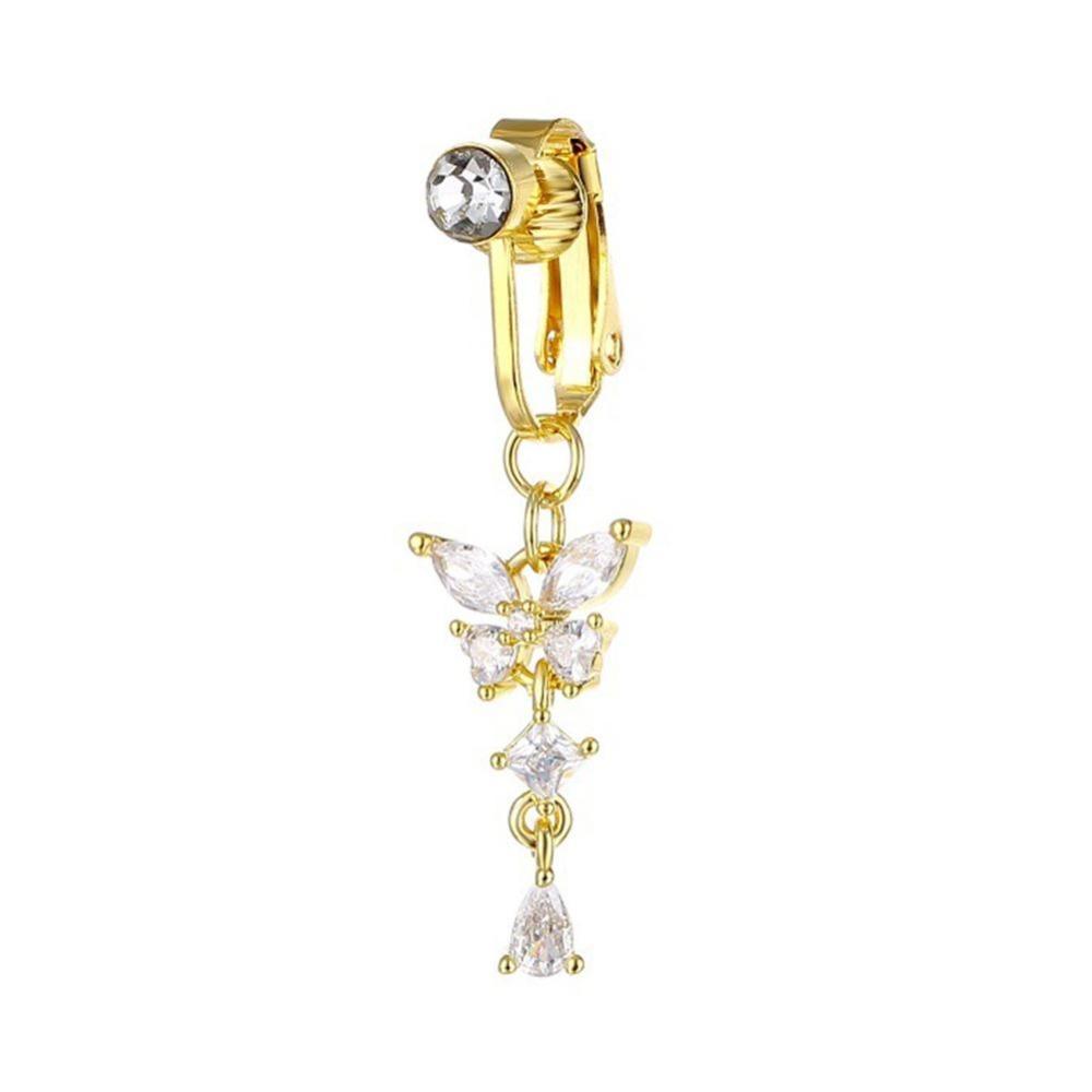 Zircon Clip on Belly Button Non Piercing Belly Button Rings Navel Rings  Fashion Accessory