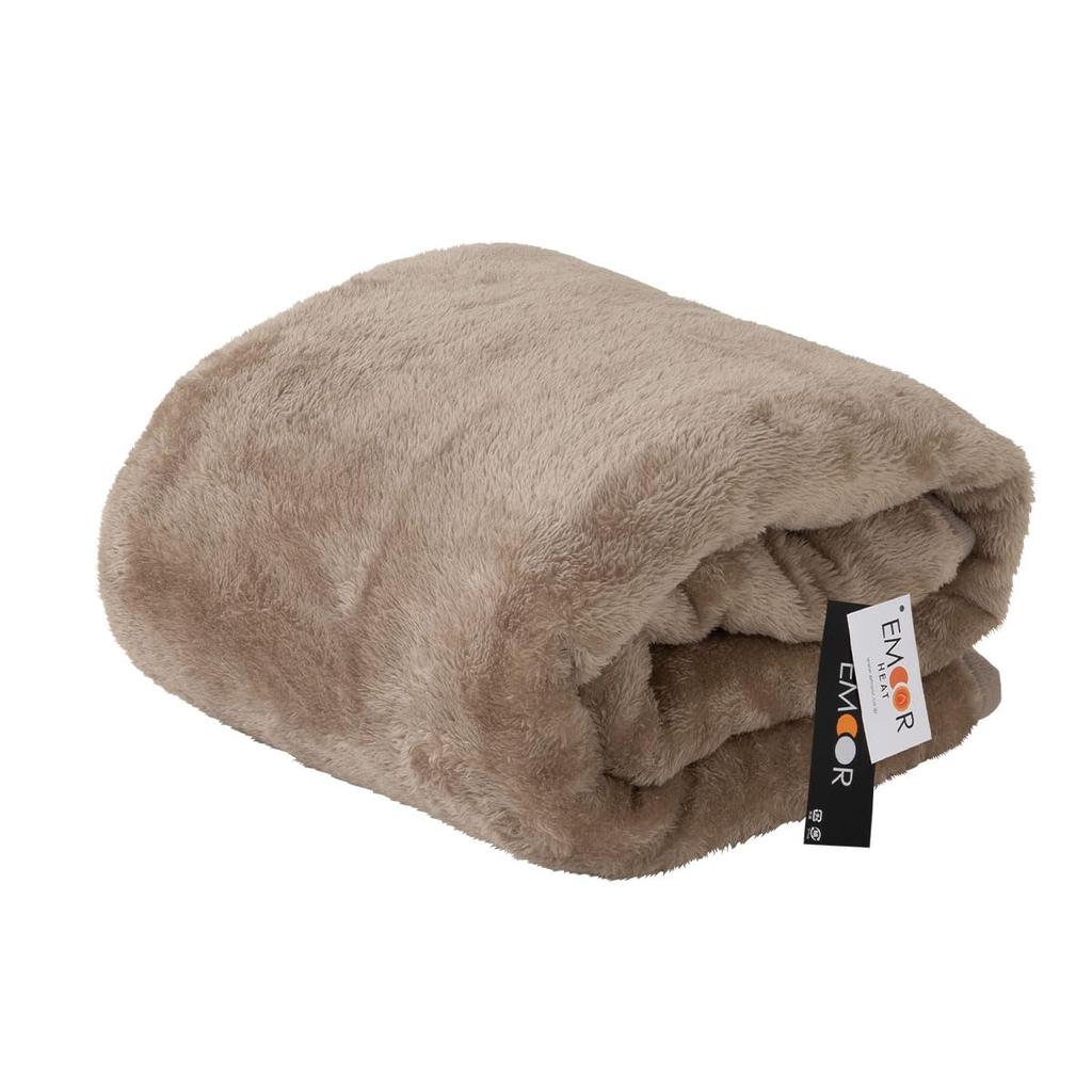 EMOOR Baby Double-Ply Cotton Blanket, 100x140cm, Greige, EMOOR Heat, Washable, Reversible, Low Formaldehyde, Anti-Static