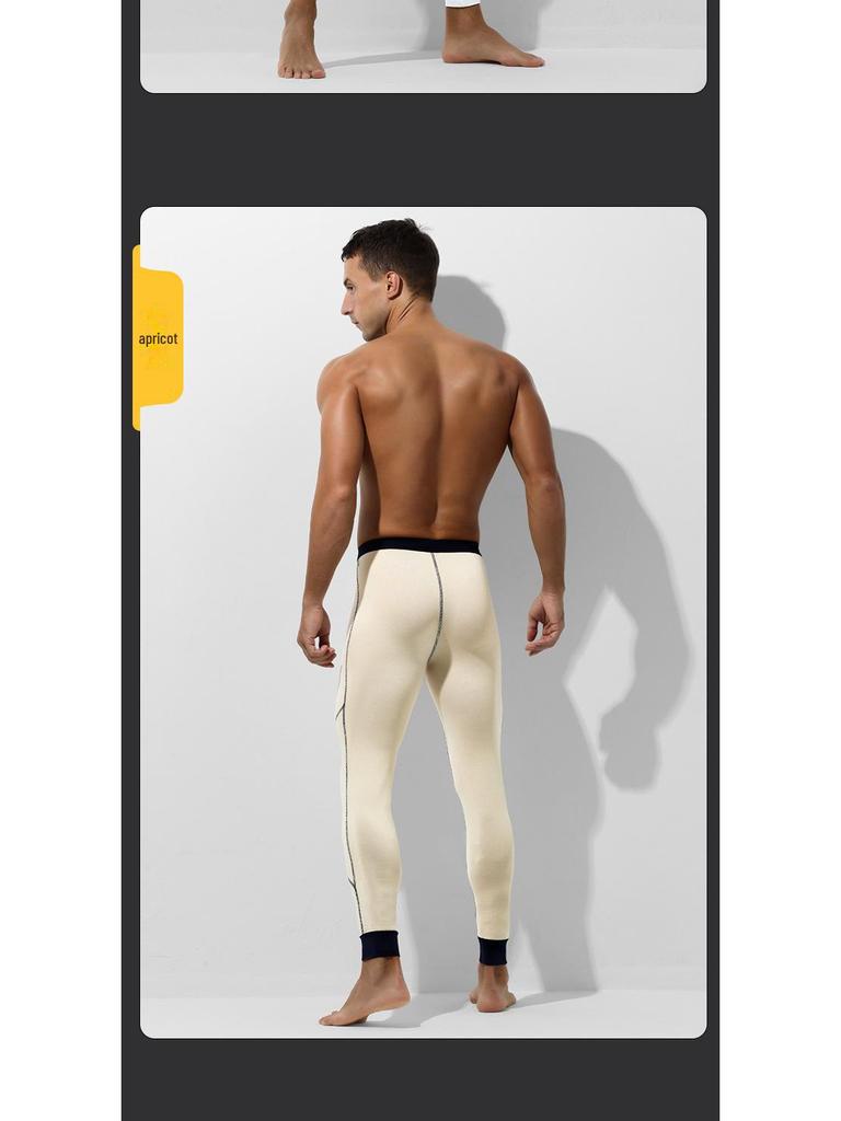 Мужские облегающие брюки из хлопка и шерсти — теплые и легкие брюки для осенне-зимних тенденций