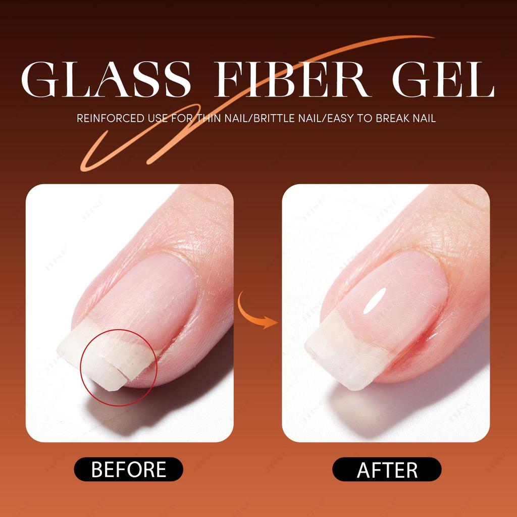 JTING Clear Fiber Fix Gel Glass Builder Nail Polisih Gel Nail Repair Extension Sculpting Construction Hard Gel OEM Private Label