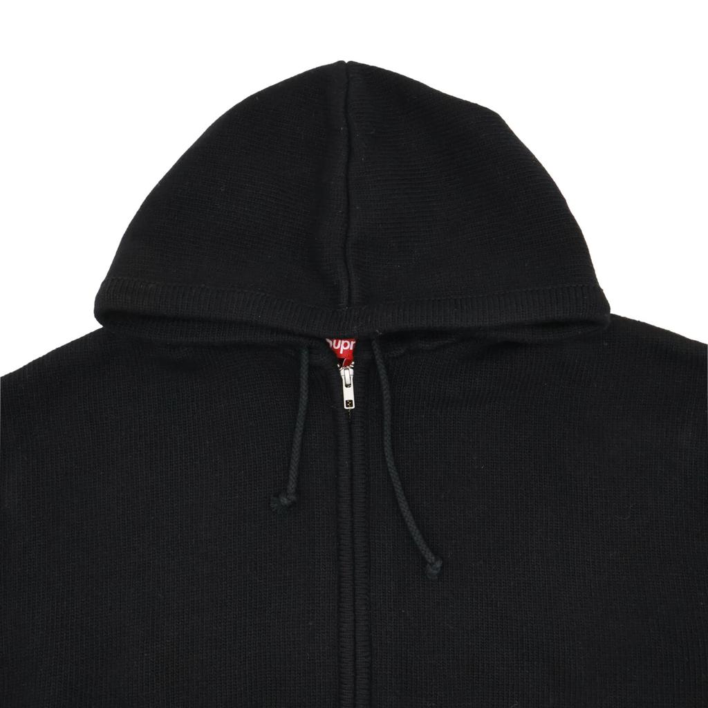 Supreme Черный свитшот с капюшоном на молнии с вышивкой «Тайная вечеря»