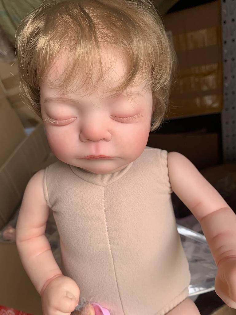 47CM 3D-Paint Skin Visible Veins Soft Silicone Cloth Body Reborn Boy Baby Doll Toy For Girl Like Real Sleeping Alive Boneca