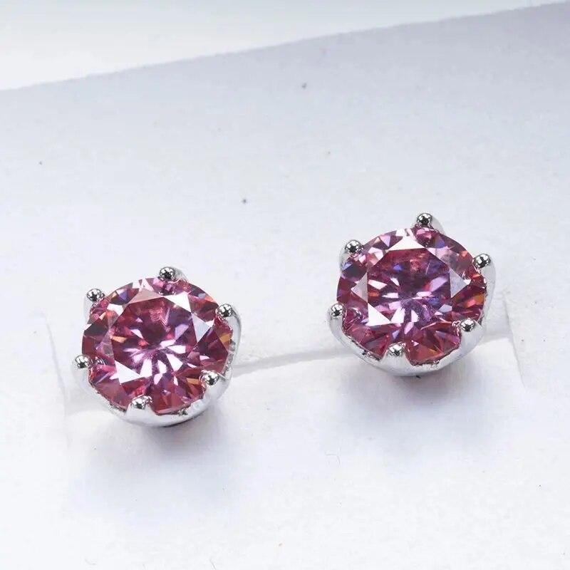 Классические серьги-гвоздики с муассанитом 0,5-2 карата для подарков на пару, серьги из стерлингового серебра S925 в форме цветка, юбилейные серьги