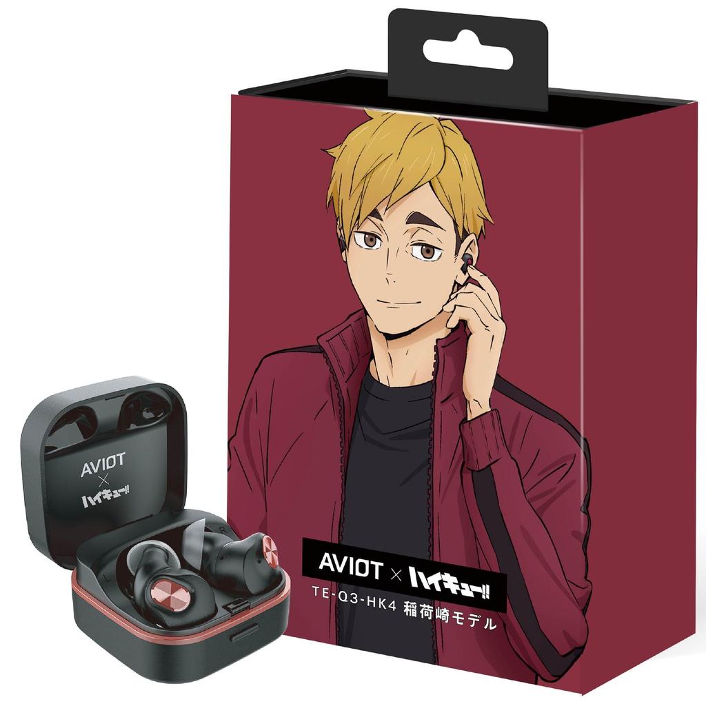 AVIOT TE-Q3-HK Haikyu!! Collaboration True Wireless ANC Earbuds, Inarizaki High School