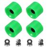 PATIKIL 70mm Skateboard Wheels 1 Set 78A Hardness Street Wheels PU Cruiser Wheels with 608RS Bearings for Skateboard Replacement Green