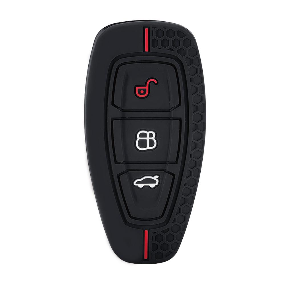 Новый набор ключей для автомобиля Ford ST Fiesta Focus Mondeo Ecosport Kuga Edge Escape Металлический силиконовый чехол-брелок для ключа автомобиля Аксессуары
