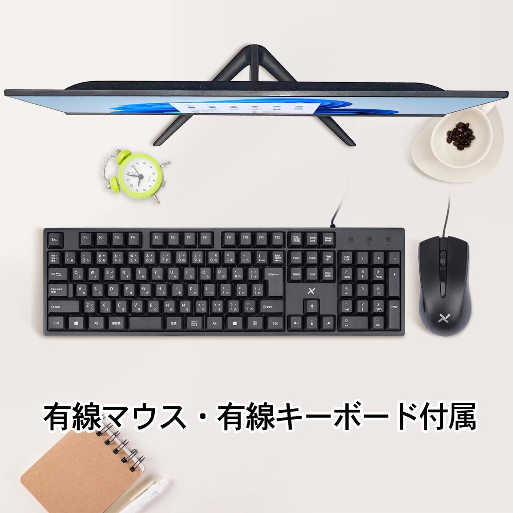 ПК с Windows 11 Office 2019 VETESA Full HD LCD интегрированный настольный компьютер Клавиатура и мышь Intel Celeron в комплекте Работайте с тонким ПК All-in-One