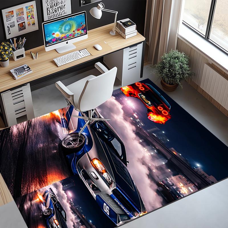 Skyline GT Pattern Rug, Indoor/Outdoor Mat, for Picnic, Gameroom, Bedroom, Office, Living Room, Home Decor Carpet, Birthday Gift
