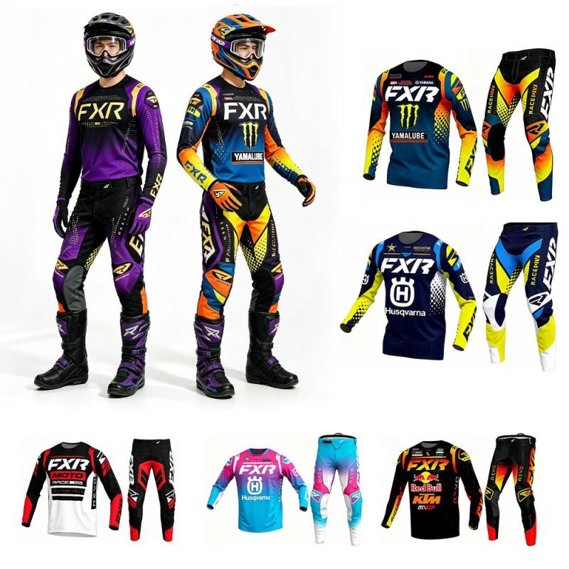 Long Sleeve Cycling Jerseys Set Quick Dry Outdoor Mountain Bike Riding Sports