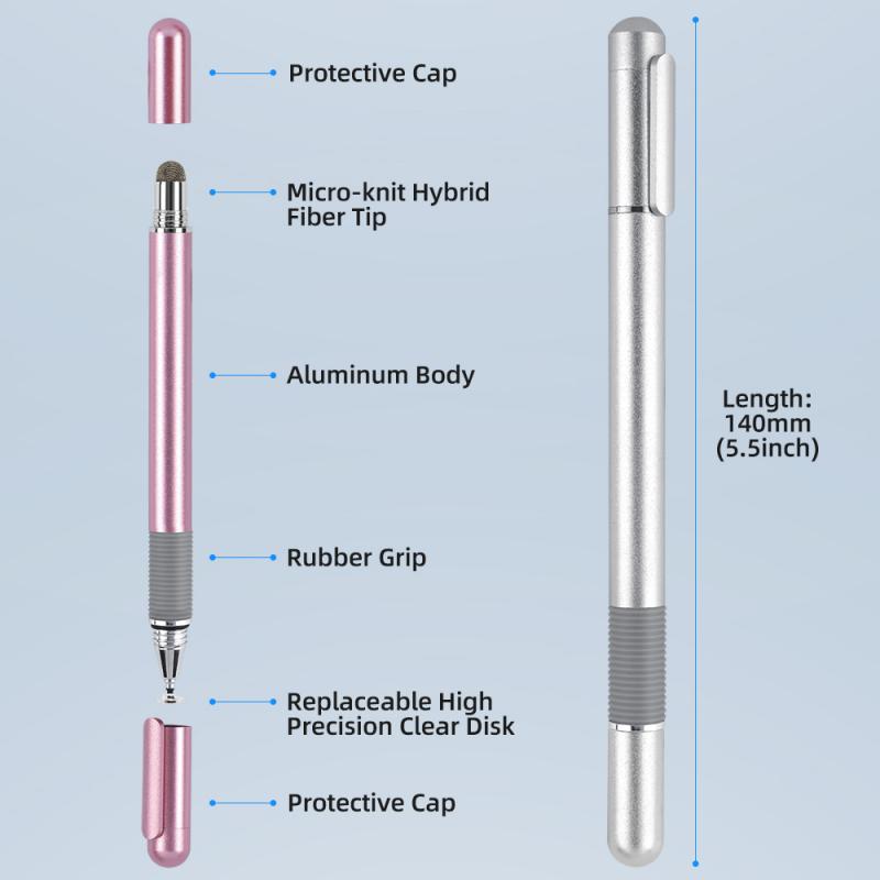FONKEN Универсальный стилус 2 в 1, многофункциональный экран, сенсорная ручка, емкостный сенсорный карандаш для iPad, iPhone, планшета, Android