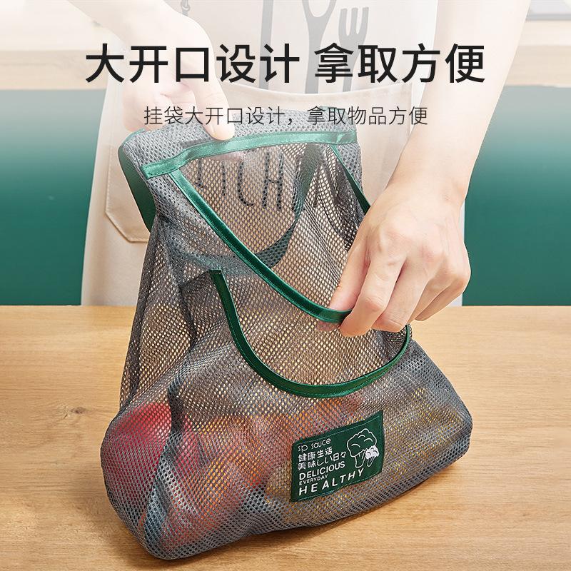 Кухонная сетчатая сумка для хранения продуктов, фруктов и овощей, подвесная сетчатая сумка для хранения имбиря, чеснока, лука, многофункциональная ручная сумка