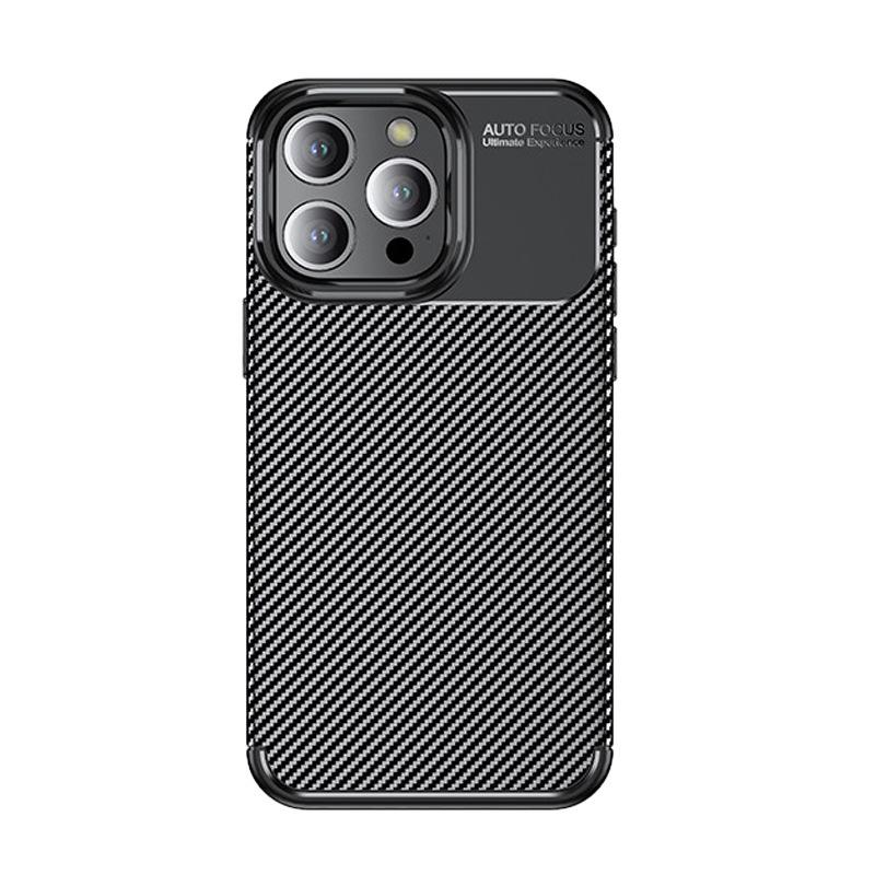 Ударопрочный чехол из углеродного волокна и ТПУ с матовой текстурой для iPhone 15 Pro Max