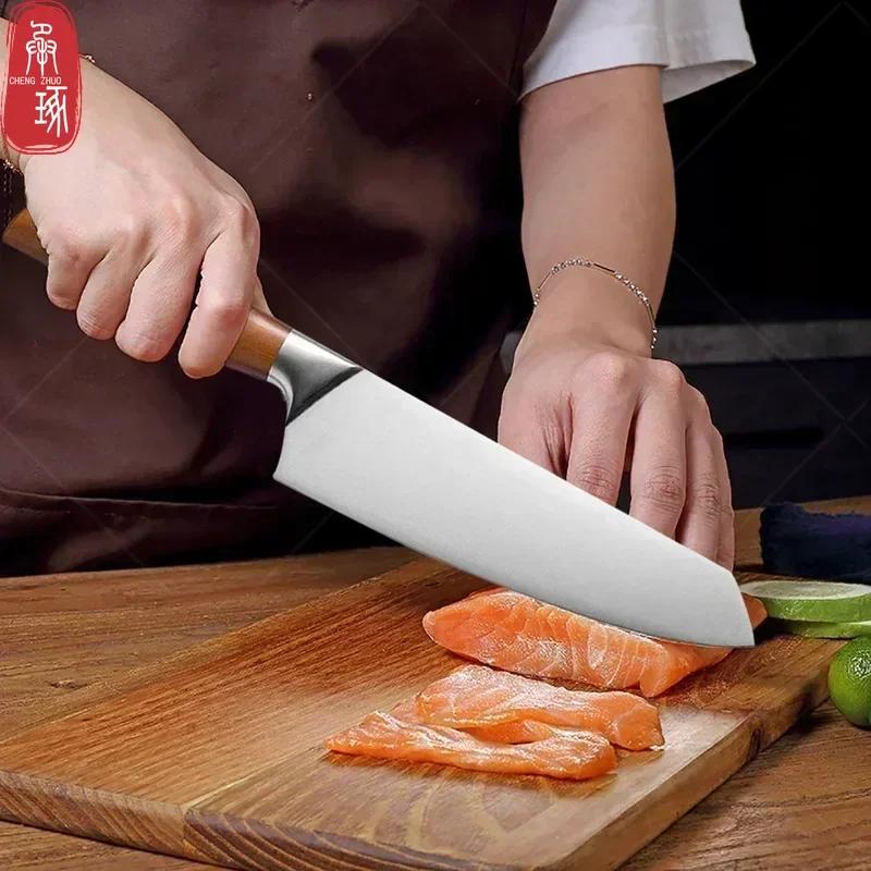 WXCOO Professional Japanese Kitchen Knife Set Kitchen Accessories Meat Cleaver Boning Knife Fruit Utility Knife Cooking Chef