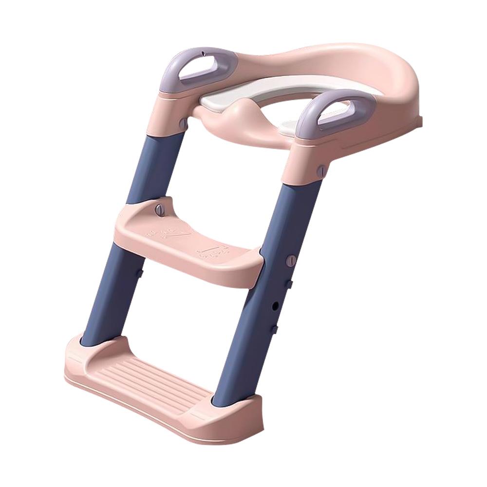 Kids Potty Training Seat Comfortable Safe Toilet Trainer with Adjustable Step Stool Ladder PVC Soft