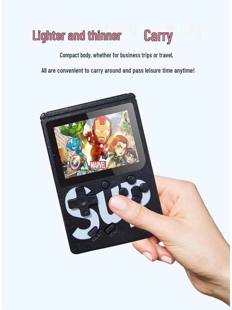 Handheld Retro Game Console SUP: Single/Double Player, 500 Classic Games, Mini, Rechargeable.