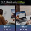 Сетевая карта WiFi 900 Мбит/с 2,4 ГГц/5 ГГц Bluetooth 5.4 WiFi-адаптер AX900 USB Беспроводной приемник для ПК/ноутбука Без драйверов