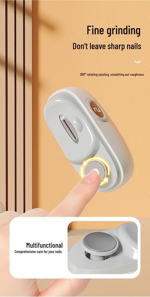 Electric Nail Clipper & Grinder: Two-in-One for Adults, Infants, Children & Elderly - Anti-Pinch Design for Safe Manicures