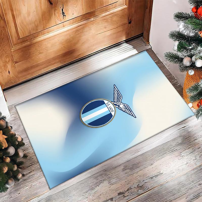 Lazio FC Soccer Football Pattern Soft Area Rug Non Slip Indoor Floor Carpet Sports Decor Mat for Bedroom