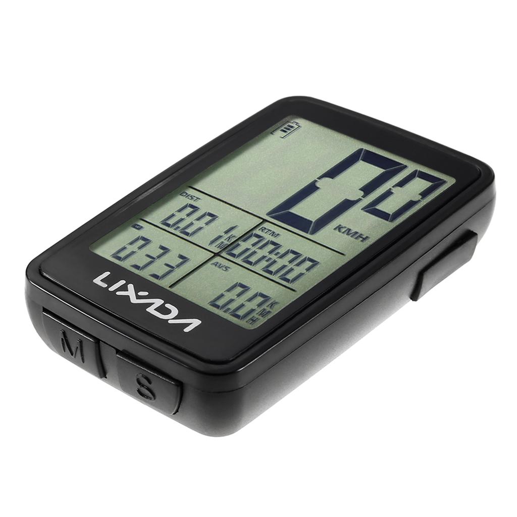 Lixada Перезаряжаемый через USB Беспроводной Велокомпьютер Велосипедный Спидометр Одометр с Держателем для Компьютера