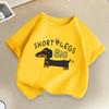 Short Legs Dog Graphic Print Children TShirt Summer Fashion Casual Boys Girls Colorful Kids ONeck Short Sleeve Tops TShirts