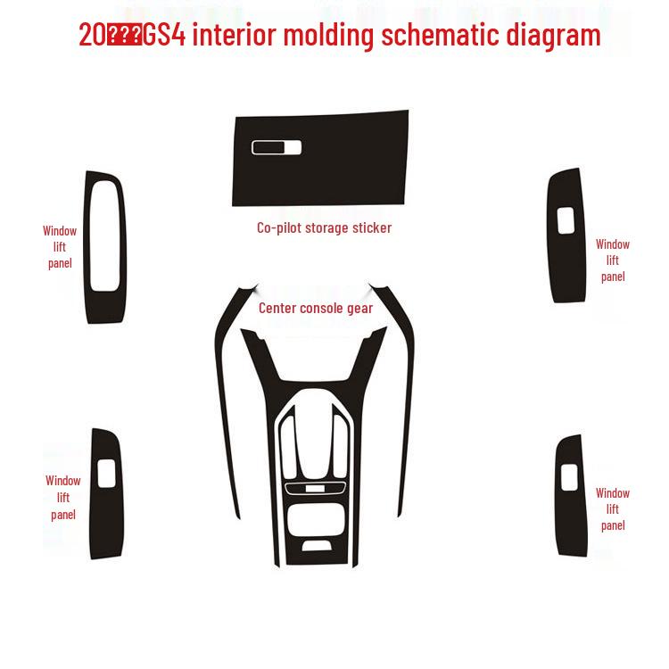 2020 GAC GS4 Carbon Fiber Gear Shift Decor & Protection Film