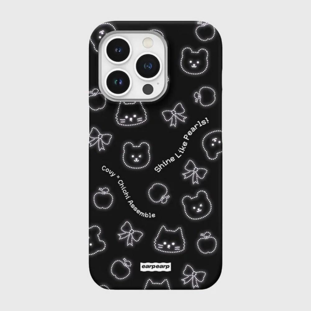 Роскошный Clmj Милый разноцветный медведь Чехол для телефона для iPhone 17 16 15 14 13 12 11 Pro Max X XS XR Plus Air Глянцевая пленка Жесткий чехол из ПК