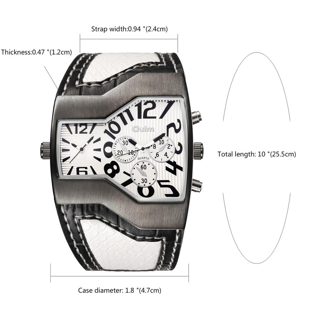 Watch Leather Strap Leather Band Japanese Quartz Dual Time Sports Watch Waterproof Fashion Watch Watch Accessories Men's Men's Men's