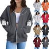 Women's Fashion Casual Long Sleeve Solid Color Hooded Sweatshirt Tops