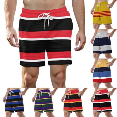 Мужские модные спортивные шорты с принтом, эластичный пояс, карманы, спортивные шорты