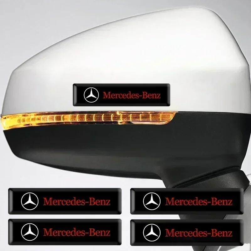 UKY5 4/10PCS 3D Epoxy Car Sticker Flags Emblem Decal Decorating For Mercedes Benz AMG W212 W204 W211W168 W213 W205 W210 W124