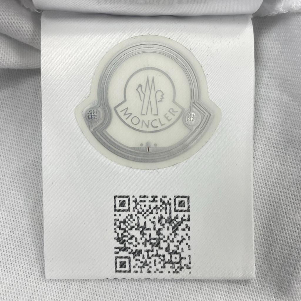 MONCLER S MENS Short sleeve T-shirt White  Model F10918C70410 8390T
