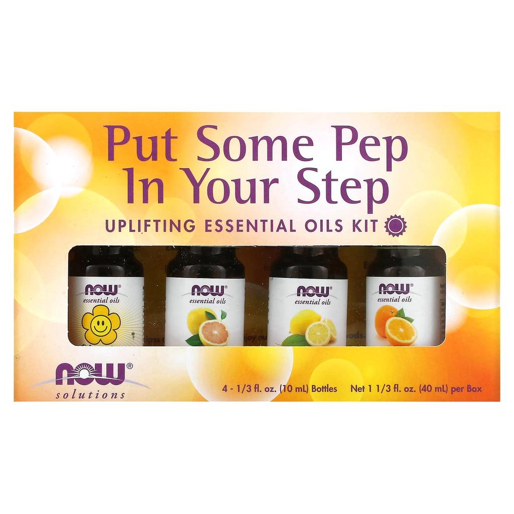 Solutions, Stepping Stones, Uplifting Essential Oil Kit, 4 Bottles, 10Ml (1.3Fl Oz) Each