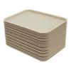 24Pcs Fast Food Tray Bulk PP Serving Tray 14*10.6 In Rectangular Non Slip Restaurant Cafeteria Trays for Kitchen Party (Khaki)