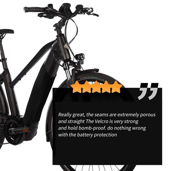 Cycling Battery Cover Cold Proof Dust Proof Chloroprene Rubber Good Toughness E-Bike Battery