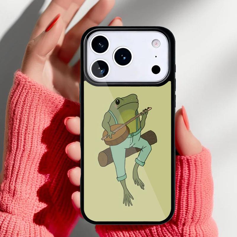 Милый Кавайный Чехол-Лягушка для iPhone 17 16 15 14 13 Pro Max Задняя Крышка для 12 11 Pro Coque