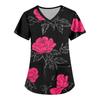 Women's Printing Uniform Work Uniform V-Neck Pocket Protective Work Uniform