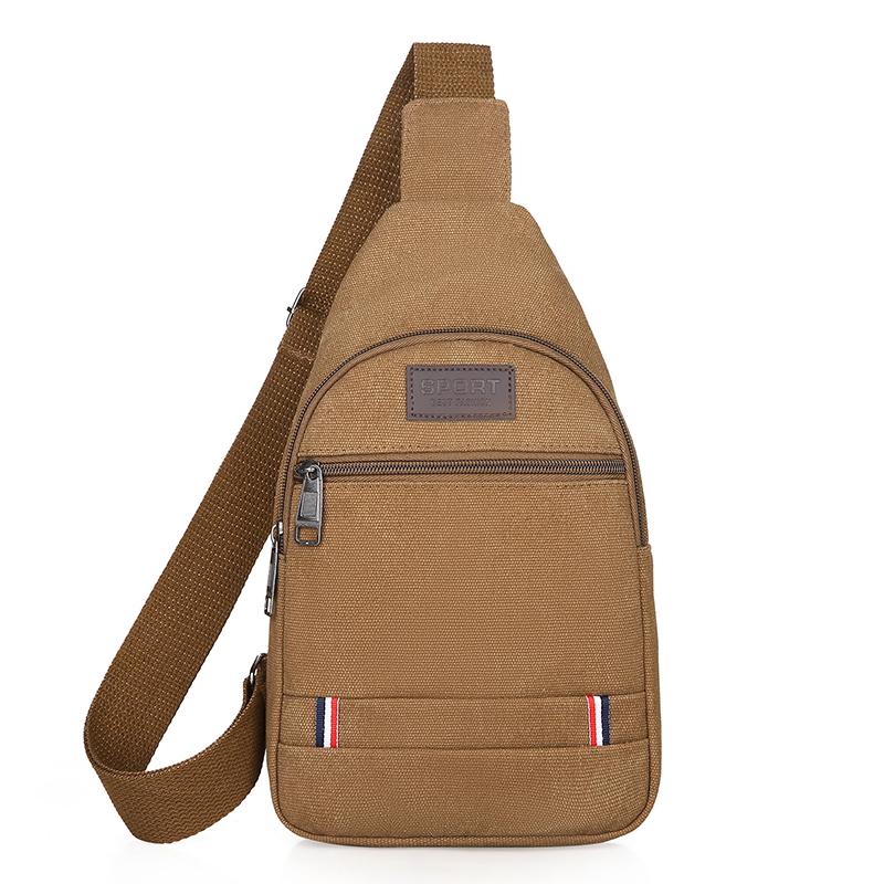 Korean Style Men's Oxford Cloth Crossbody & Waist Bag - Canvas Chest & Shoulder Bag