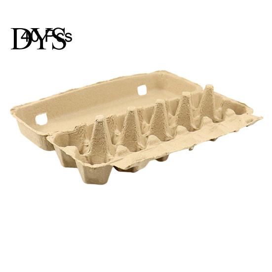 Shock-proof Egg Tray 40Pcs Paper Pulp Shock-Proof Design Bulk 6/8/10/12/15 Count Protective Packaging Natural Cardboard Cartons Reusable Eco-Friendly