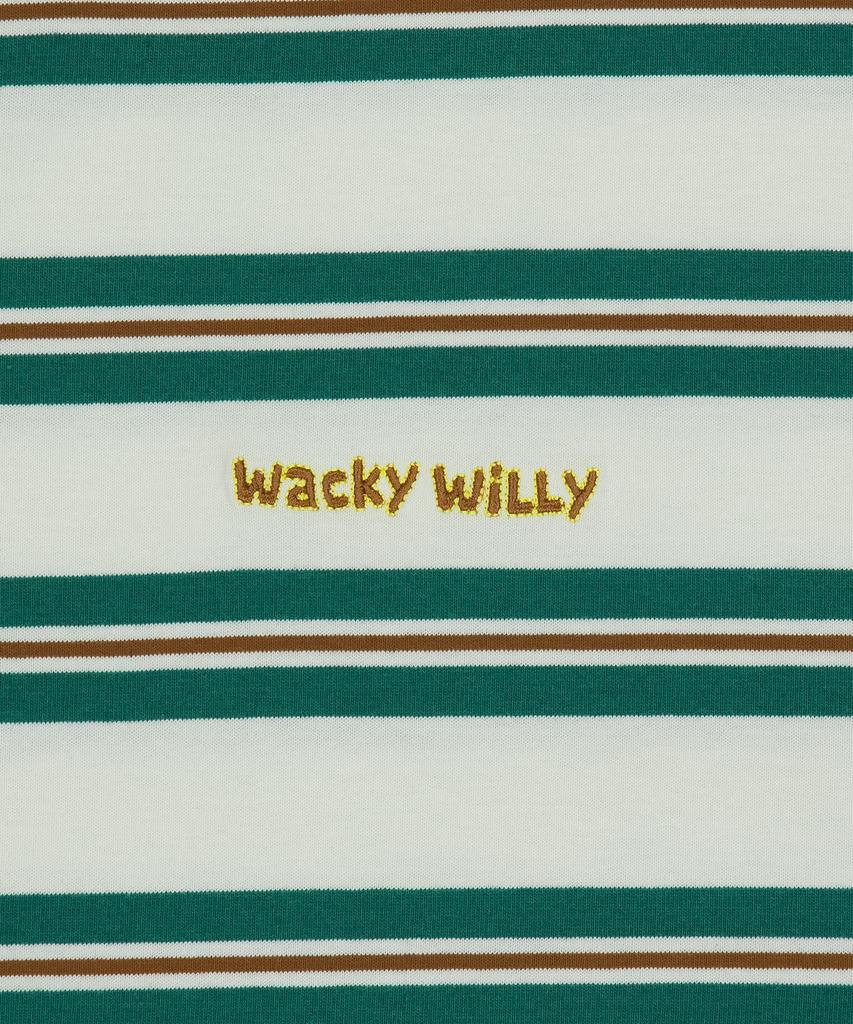 WACKY WILLY Multi-Stripe Short Sleeve T-Shirt Green