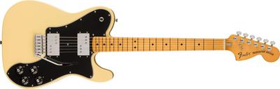 Fender Mexican electric guitar II Deluxe с кленовым грифом цвета Vintage White, в комплекте мягкий чехол Vintera® '70s Telecaster® Tremolo, гриф,